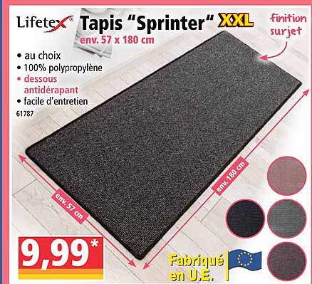 tapis "sprinter" lifetex
