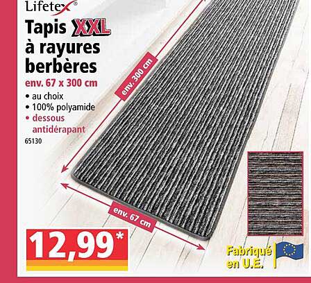 tapis à rayures berbères lifetex