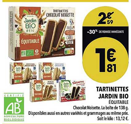 tartinettes jardin bio