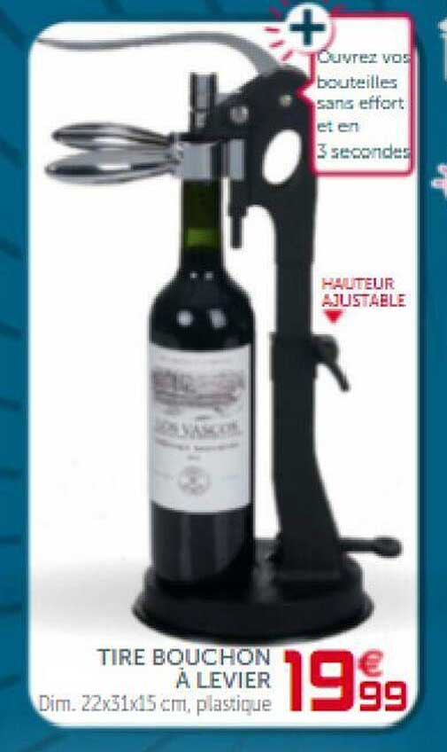 tire bouchon à levier
