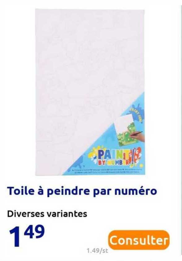 toile à peindre par numéro