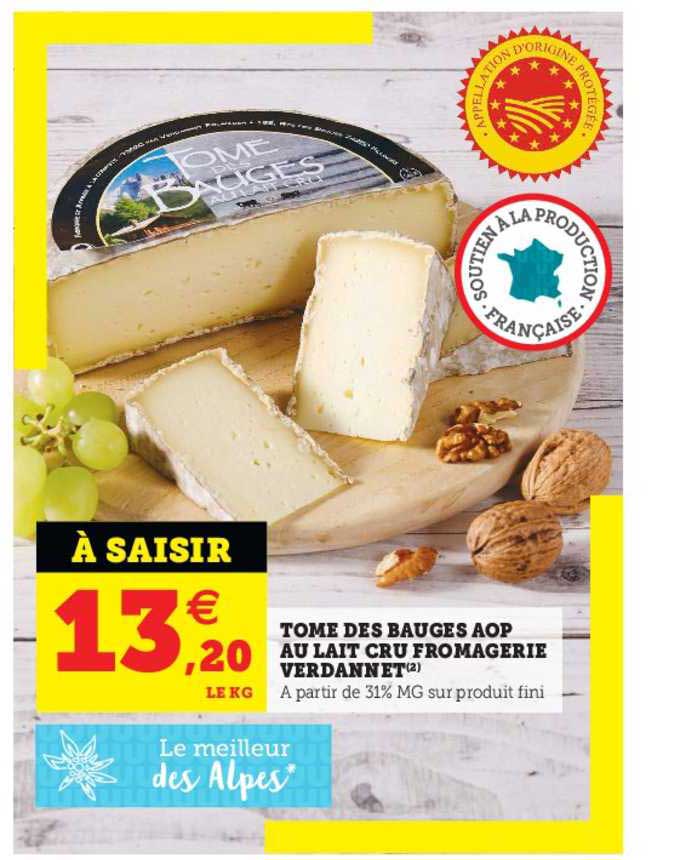 Tome Des Bauges Aop Au Lait Cru Fromagerie Verdannet