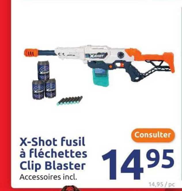 x-shot fusil à fléchettes clip blaster