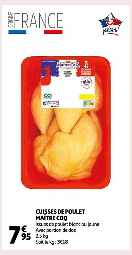 cuisses de poulet maître coq