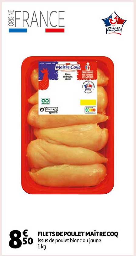 filets de poulet maître coq