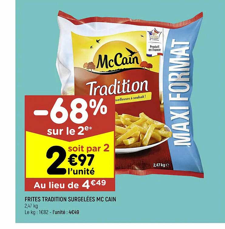 frites tradition surgelées mc cain