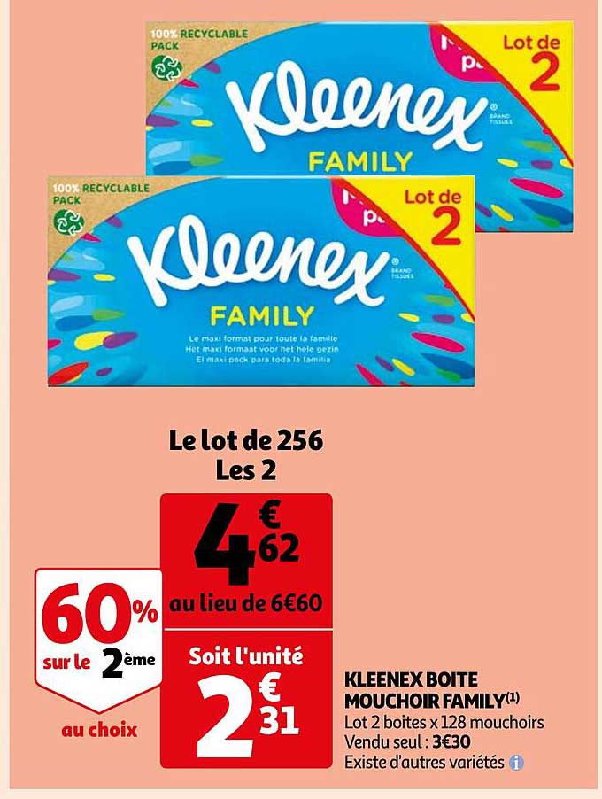 Kleenex Boîte Mouchoir Family