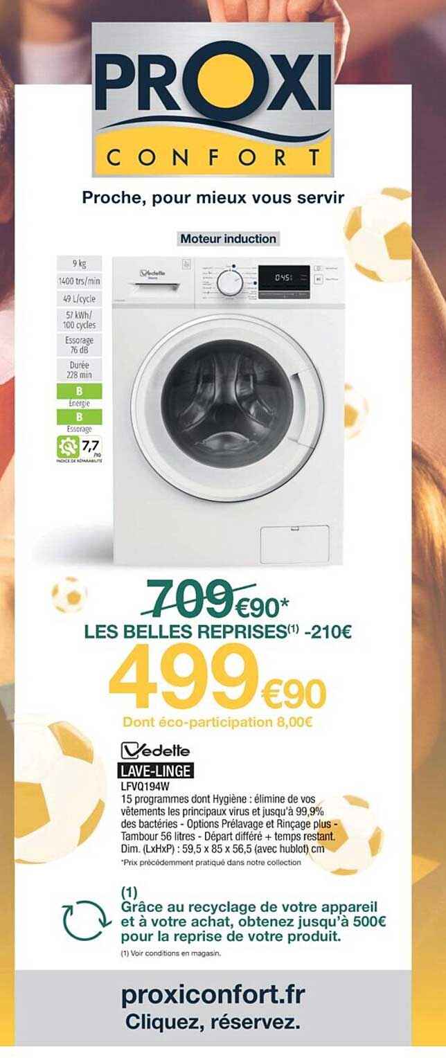 lave linge vedette