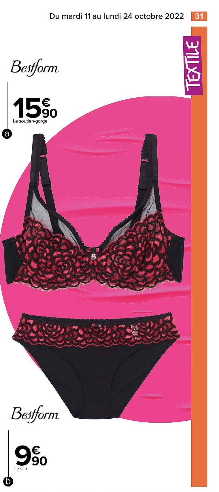 le soutien-gorge bestform, le slip bestform