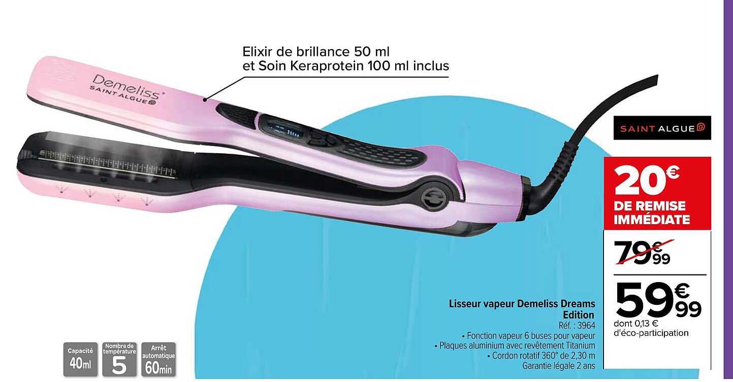 lisseur vapeur demeliss dreams édition