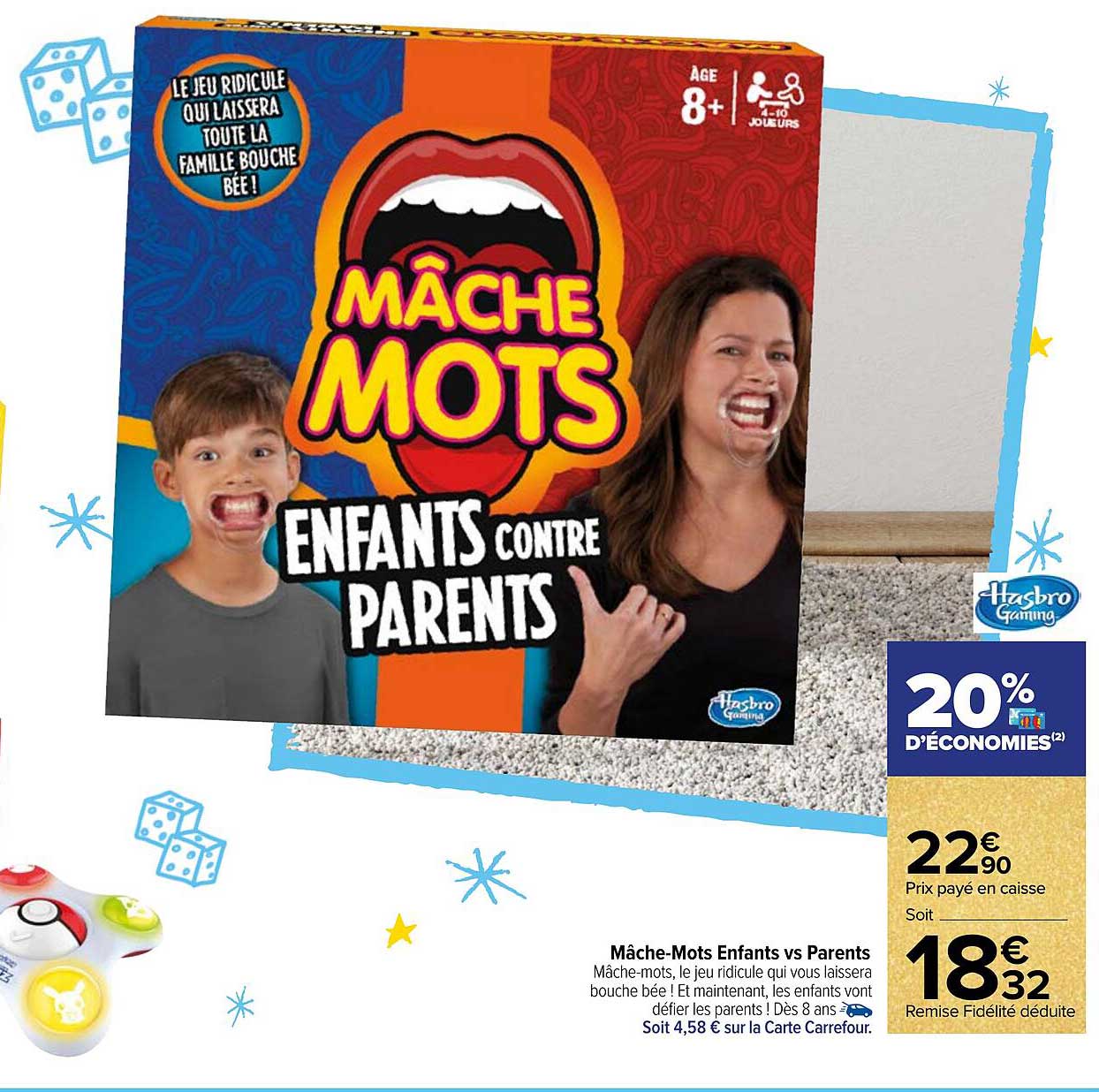mâche-mots enfants vs parents hasbro gaming