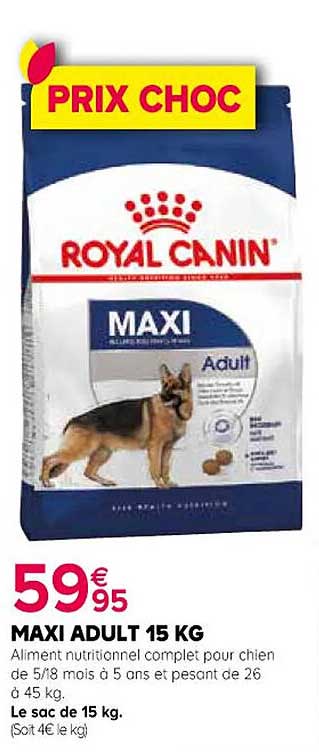 maxi adult 15 kg royal canin