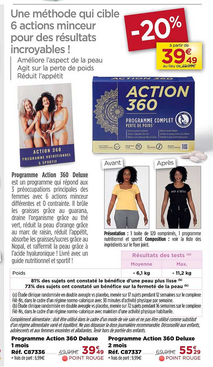 programme action 360 deluxe 1 mois, programme action 360 deluxe 2 mois
