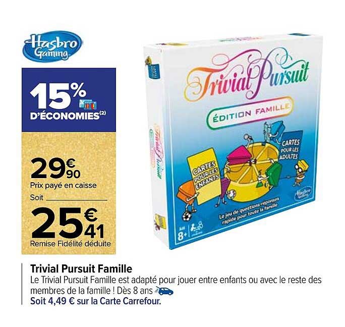 trivial pursuit famille hasbro gaming