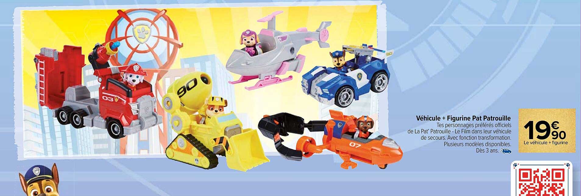 véhicule + figurine pat patrouille