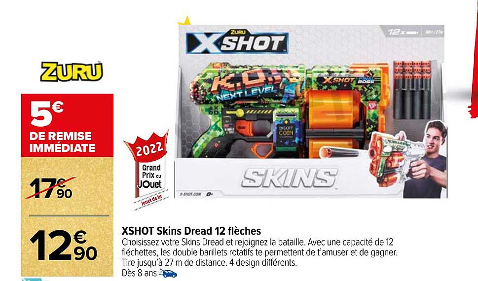 xshot skins dread 12 flèches zuru
