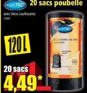 20 Sacs Poubelle Multitec
