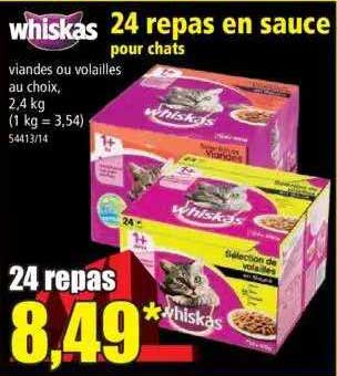 24 Repas En Sauce Pour Chats Whiskas