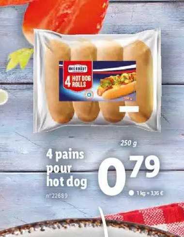4 pains pour hot dog