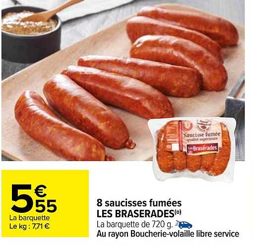 8 Saucisses Fumées Les Braserades