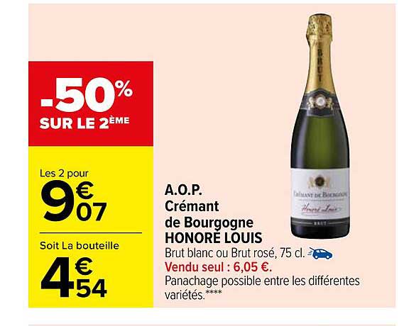 a.o.p. crémant de bourgogne honoré louis