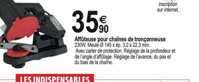 affûteuse pour chaînes de tronçonneuse
