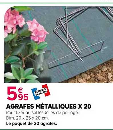 agrafes métalliques x20