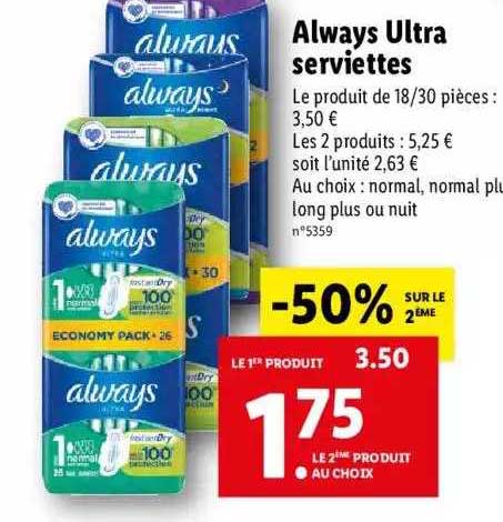 Always Ultra Serviettes