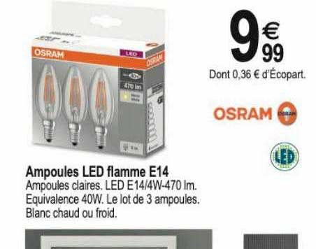 Ampoules Led Flamme E14 Osram