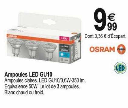 ampoules led gu10 osram