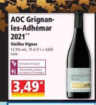 aoc grignan-les-adhémar 2021 vieilles vignes