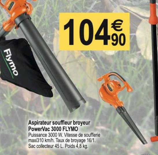 aspirateur souffleur broyeur powervac 3000 flymo