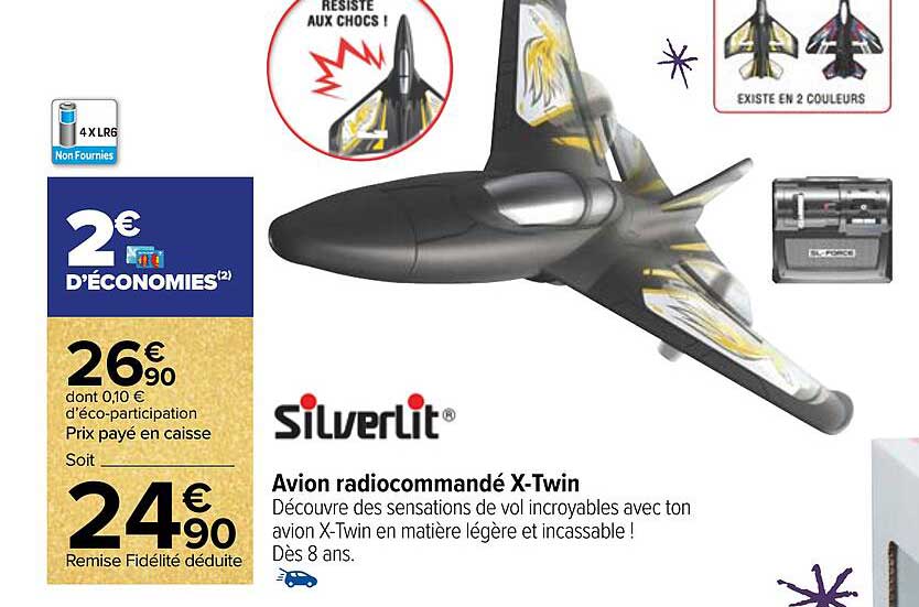 avion radiocommandé x-twin silverlit