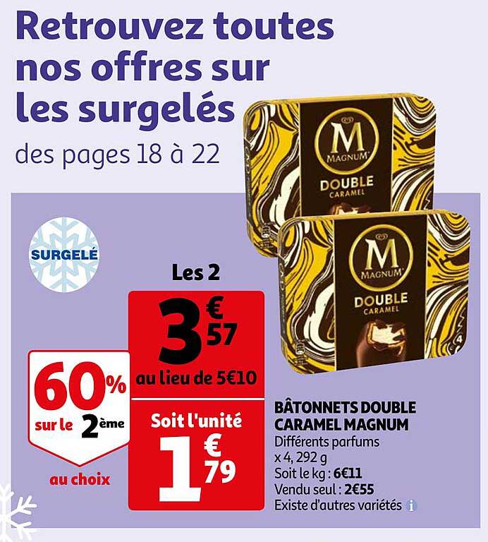 Bâtonnets Double Caramel Magnum