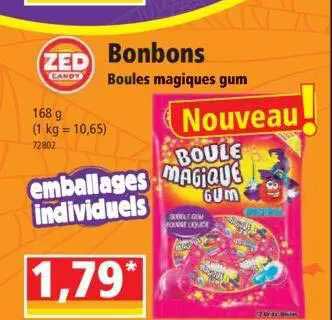 bonbons boules magiques gum zed candy