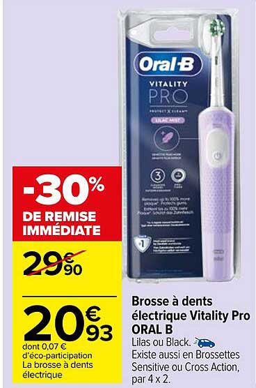 brosse à dents électrique vitality pro oral b