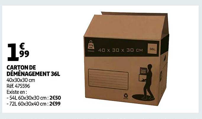 carton de déménagement 36l