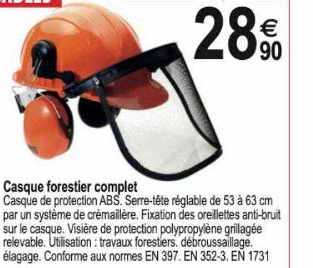 casque forestier complet