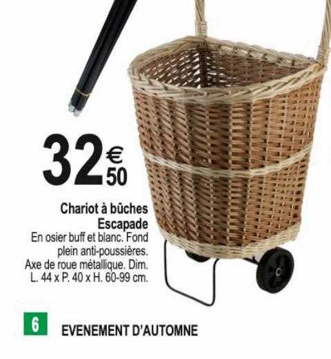 chariot à bûches escapade