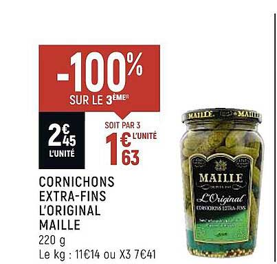 cornichons extra-fins l'origiinal maille