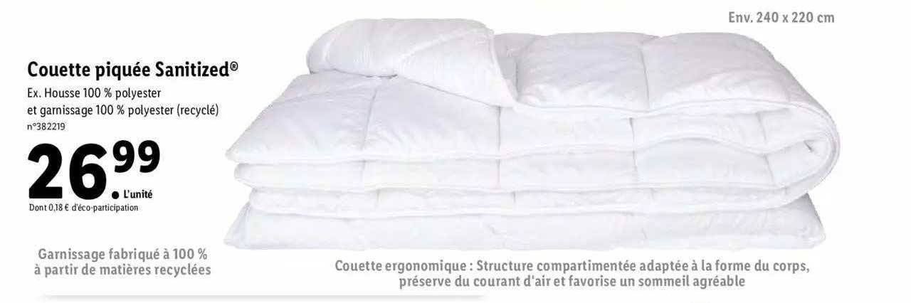 couette piquée sanitized