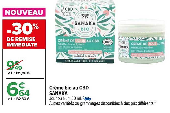 Crème Bio Au Cbd Sanaka