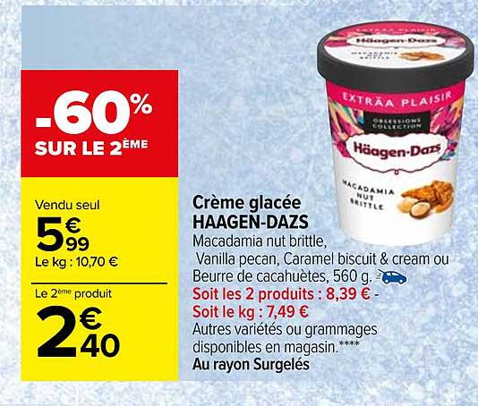 crème glacée häagen-dazs