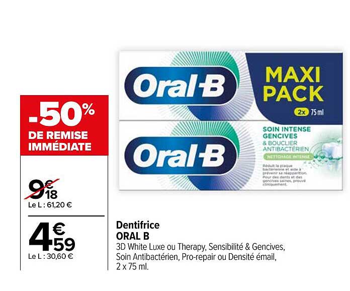 dentifrice oral b
