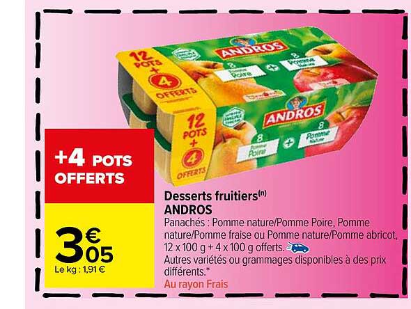 Desserts Fruitiers Andros