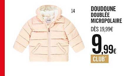 doudoune doublée micropolaire