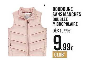 doudoune sans manches doublée micropolaire