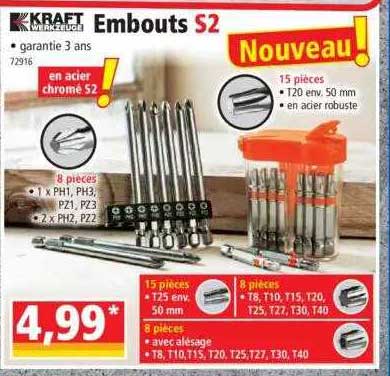 embouts s2 kraft werkzeuge