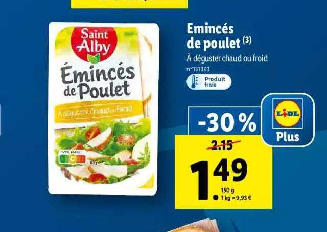 émincés de poulet saint alby