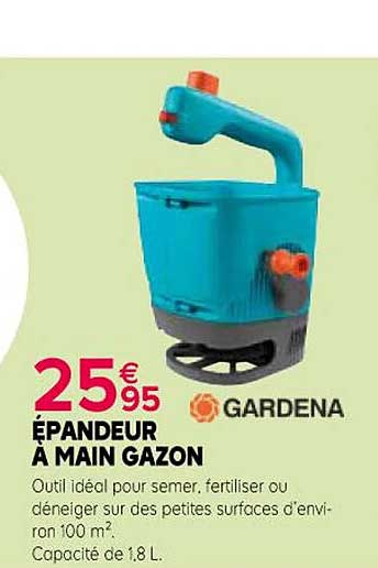 épandeur à main gazon gardena